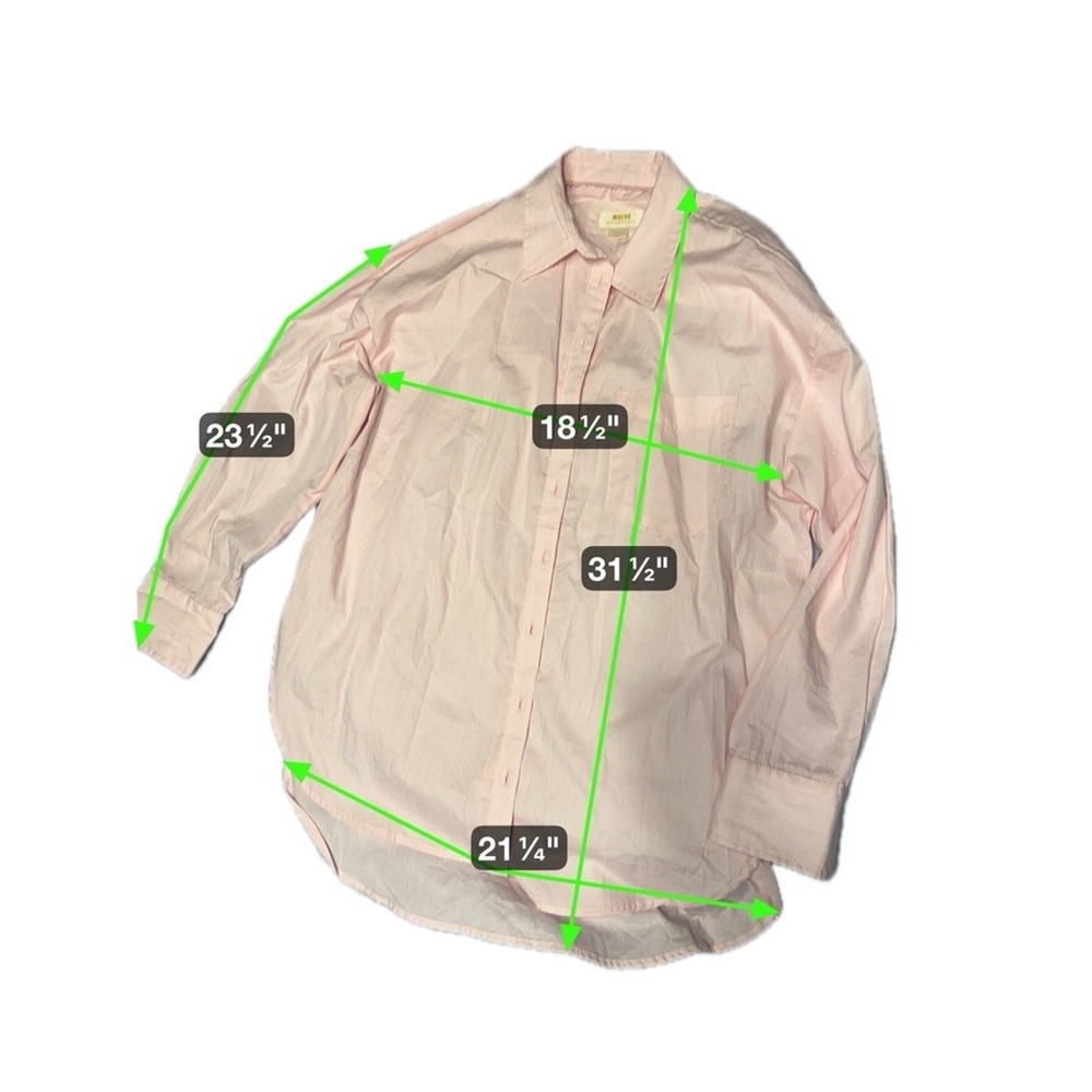 Anthropologie‎ Maeve Soft Pink Casual Shirt size M - Picture 3 of 7
